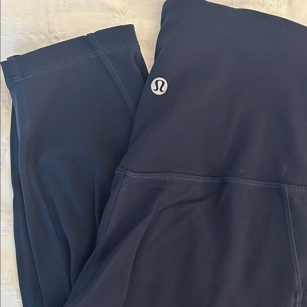 lululemon athletica Navy Leggings Align HR 7/8 Sz8 with pockets